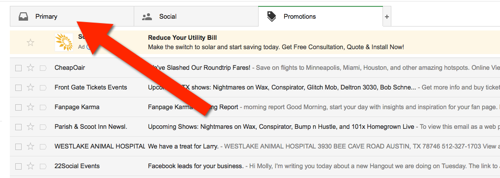 Whitelisting in gmail