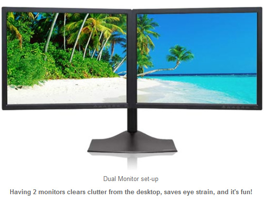 Dual monitor set up